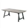 Patio Dining Table 180x90x75 cm - Wood Top - Grey - Modern Style