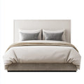 Double Bed Upholstered Frame 200x150x100 cm - Beige - Modern Style