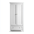 Wardrobe 180x80x50 cm - Wooden - White - Modern Style