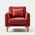 Armchair Fabric Upholstery 85x80x90 cm - Red - Contemporary Design