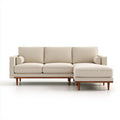 Sectional Sofa Fabric Upholstery 210x85x90 cm - Beige - Modern Style