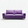 Modern Design Sofa Set Velvet Upholstery 200x90x85 cm - Purple